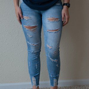 Thread & Others Distressed Skinny Jeans
